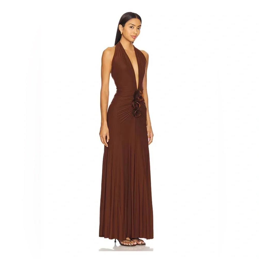 Deme by Gabriella Elida Dress in Chocolate Brown - Picture 3 of 8